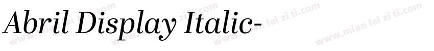 Abril Display Italic字体转换